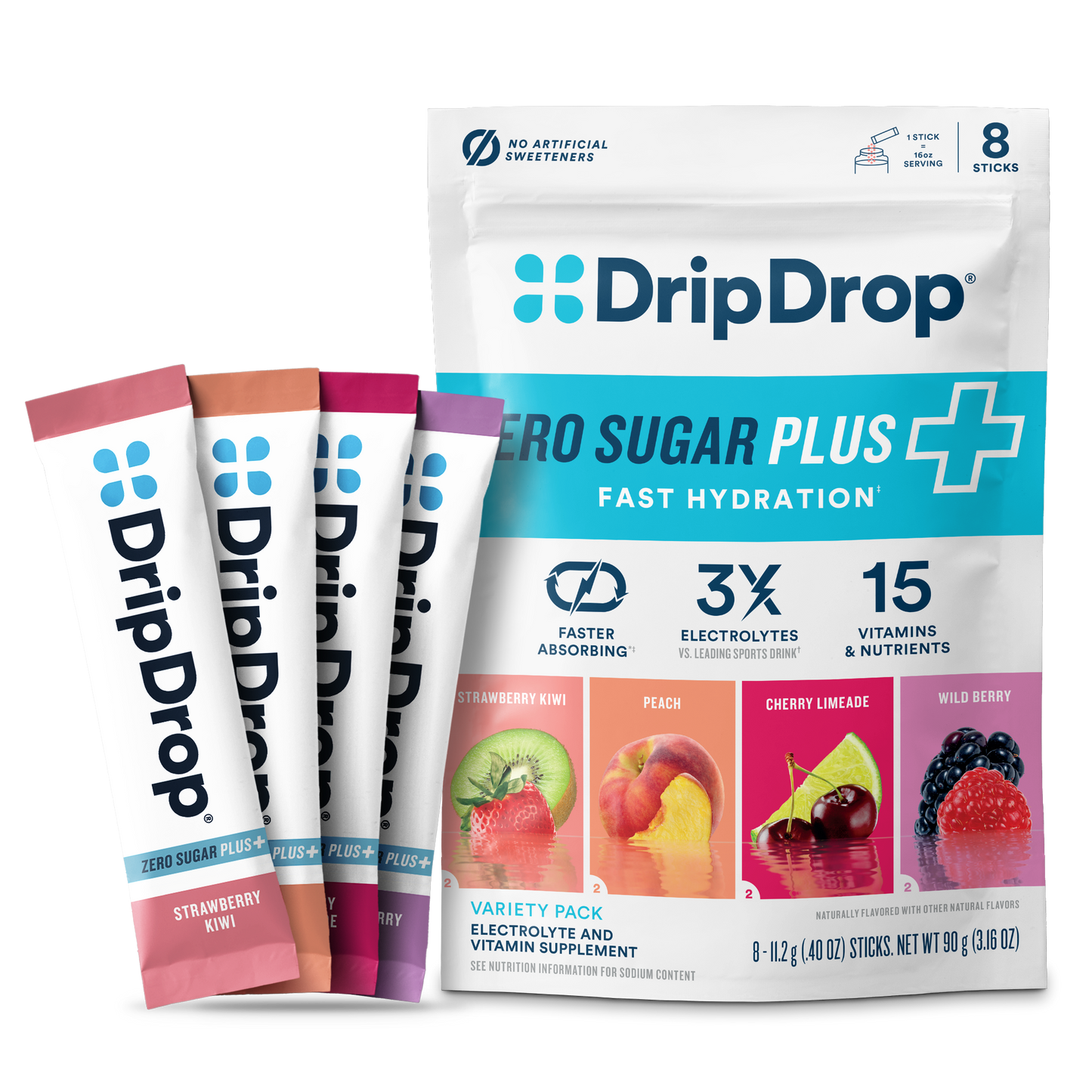 dripdrop-zero-sugar-plus-strawberry-kiwi-peach-cherry-limeade-wild-berry-16-oz-sticks-8-count-r4 Pouch_8ct_Front16ozSticks_VSPlus_Variety_B.png