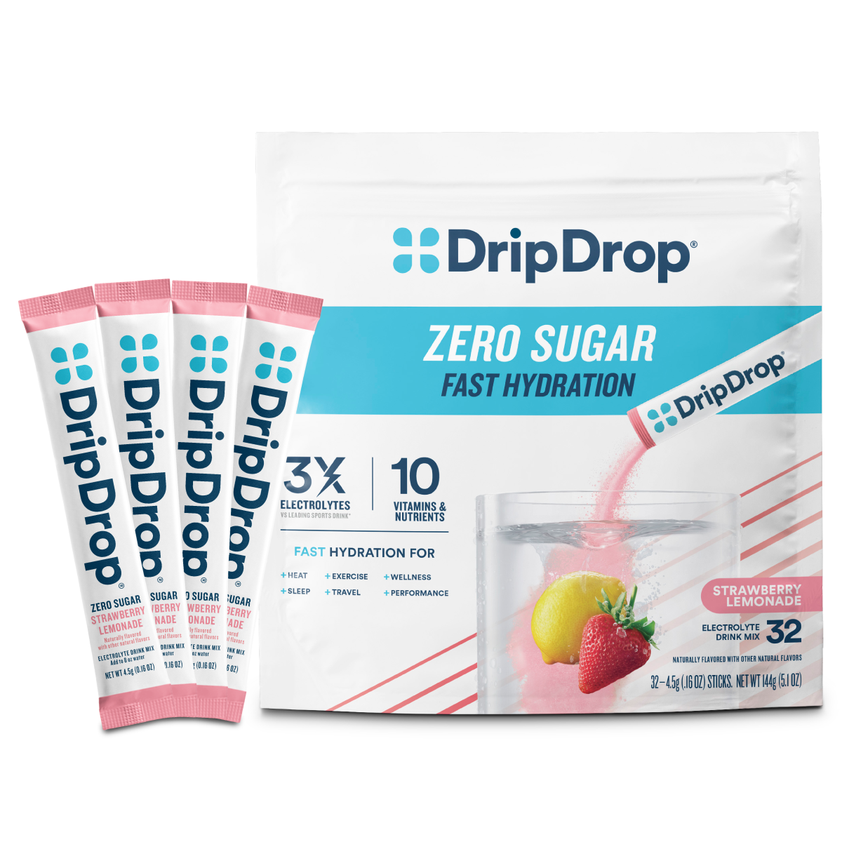 dripdrop-zero-sugar-strawberry-lemonade-electrolyte-powder-8-oz-sticks-32-count-e3 Zero_Strawberry_Lemonade_-_32ct_-_Transparent.png
